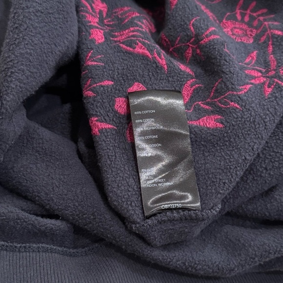 Maeve by Anthropologie Waverly Floral Embroidered Hoodie Comfy Pullover Size S - Picture 9 of 11